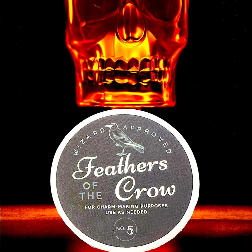 Feathers Crow Witchy Sorceress Supreme Potion B0ttle Label Sticker Spells Occult